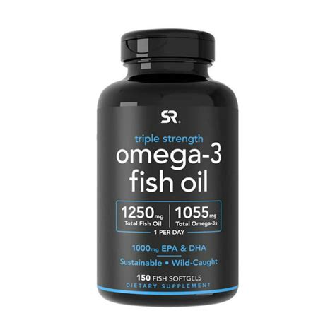 sports research triple strength omega 3 fish oil 150 softgels